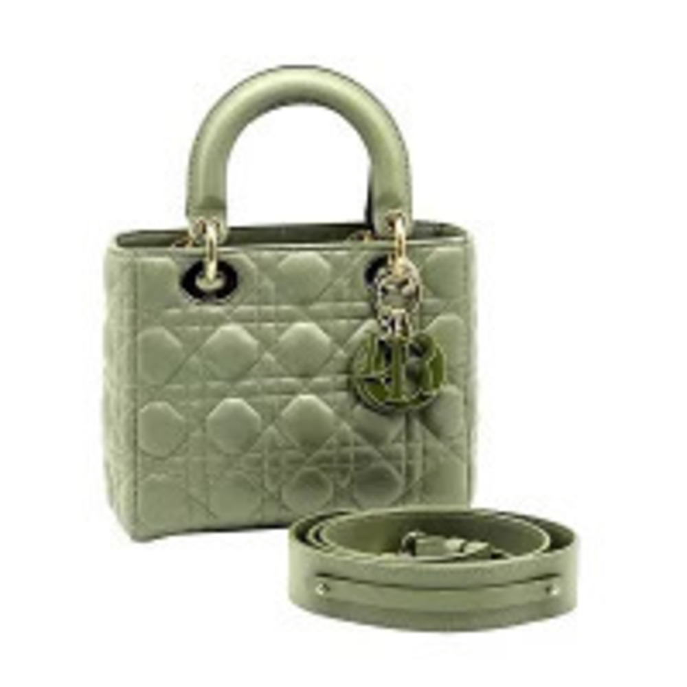 Christian Dior Lady My ABC Dark Green Cannage Lambskin Handbag Shoulder Bag